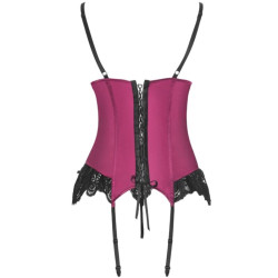 Livco Corsetti Fashion - Agrafena Cf 90436 Corset + String Bordeaux L/Xl